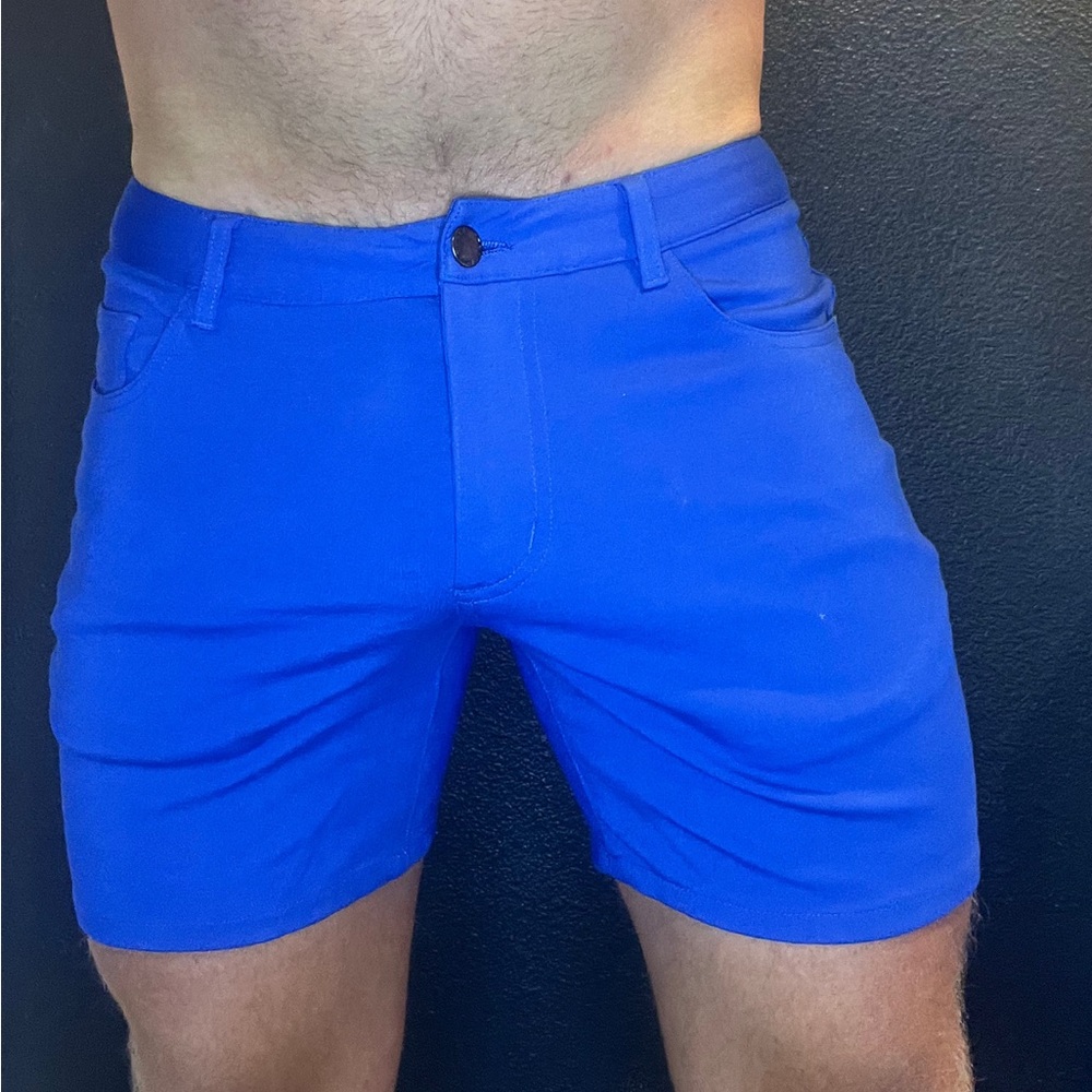 St33le Blue Shorts size 32. Steele Brand. - Picture 2 of 5